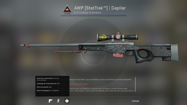 AWP (STATTRAK™)  CAPILAR FT 0.17 - ACESKINS - Skins baratas de CS GO